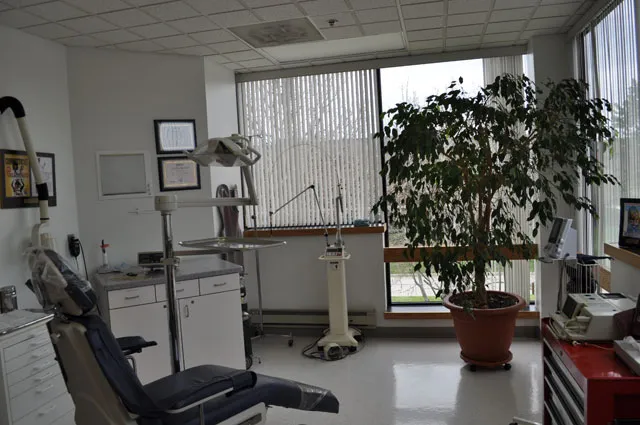 Right view of patient examination room